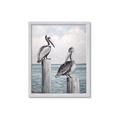 Picture of Observing Pelicans _GroupedProduct_Rectangle_Portrait_Framed_Matted_