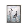 Picture of Observing Pelicans _GroupedProduct_Rectangle_Portrait_Framed_Matted_