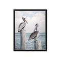Picture of Observing Pelicans _GroupedProduct_Rectangle_Portrait_Framed_Matted_