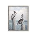 Picture of Observing Pelicans _GroupedProduct_Rectangle_Portrait_Framed_Matted_