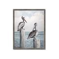 Picture of Observing Pelicans _GroupedProduct_Rectangle_Portrait_Framed_Matted_