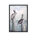 Picture of Observing Pelicans _GroupedProduct_Rectangle_Portrait_Framed_Matted_