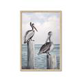 Picture of Observing Pelicans _GroupedProduct_Rectangle_Portrait_Framed_Matted_