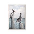 Picture of Observing Pelicans _GroupedProduct_Rectangle_Portrait_Framed_Matted_