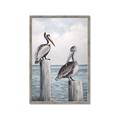 Picture of Observing Pelicans _GroupedProduct_Rectangle_Portrait_Framed_Matted_