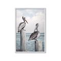 Picture of Observing Pelicans _GroupedProduct_Rectangle_Portrait_Framed_Matted_