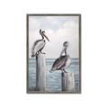 Picture of Observing Pelicans _GroupedProduct_Rectangle_Portrait_Framed_Matted_