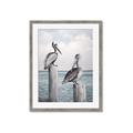 Picture of Observing Pelicans _GroupedProduct_Rectangle_Portrait_Framed_Matted_