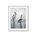 Picture of Observing Pelicans _GroupedProduct_Rectangle_Portrait_Framed_Matted_