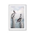 Picture of Observing Pelicans _GroupedProduct_Rectangle_Portrait_Framed_Matted_