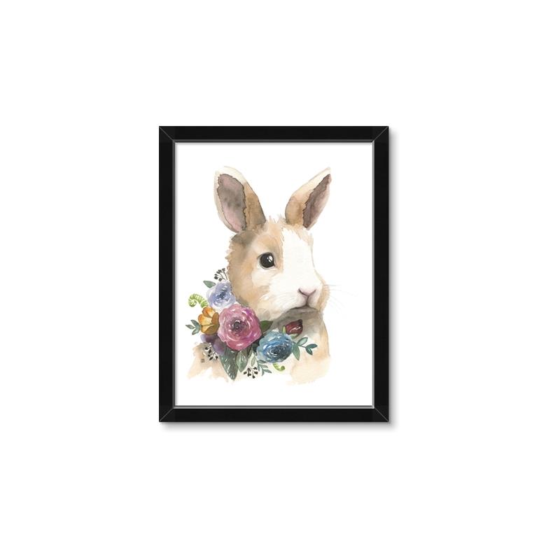 Picture of Sweet Floral Bunny I _GroupedProduct_Rectangle_Portrait_Framed_Matted_
