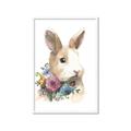 Picture of Sweet Floral Bunny I _GroupedProduct_Rectangle_Portrait_Framed_Matted_