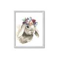 Picture of Sweet Floral Bunny _GroupedProduct_Rectangle_Portrait_Framed_Matted_