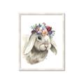 Picture of Sweet Floral Bunny _GroupedProduct_Rectangle_Portrait_Framed_Matted_