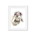 Picture of Sweet Floral Bunny _GroupedProduct_Rectangle_Portrait_Framed_Matted_