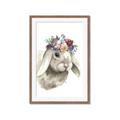 Picture of Sweet Floral Bunny _GroupedProduct_Rectangle_Portrait_Framed_Matted_