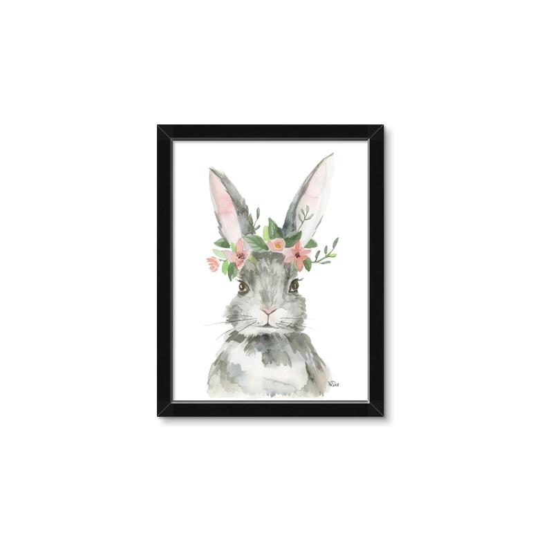 Picture of Floral Bunny _GroupedProduct_Rectangle_Portrait_Framed_Matted_