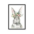 Picture of Floral Bunny _GroupedProduct_Rectangle_Portrait_Framed_Matted_