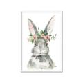 Picture of Floral Bunny _GroupedProduct_Rectangle_Portrait_Framed_Matted_