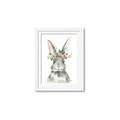 Picture of Floral Bunny _GroupedProduct_Rectangle_Portrait_Framed_Matted_