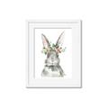 Picture of Floral Bunny _GroupedProduct_Rectangle_Portrait_Framed_Matted_