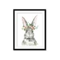 Picture of Floral Bunny _GroupedProduct_Rectangle_Portrait_Framed_Matted_