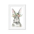 Picture of Floral Bunny _GroupedProduct_Rectangle_Portrait_Framed_Matted_