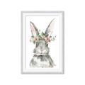 Picture of Floral Bunny _GroupedProduct_Rectangle_Portrait_Framed_Matted_