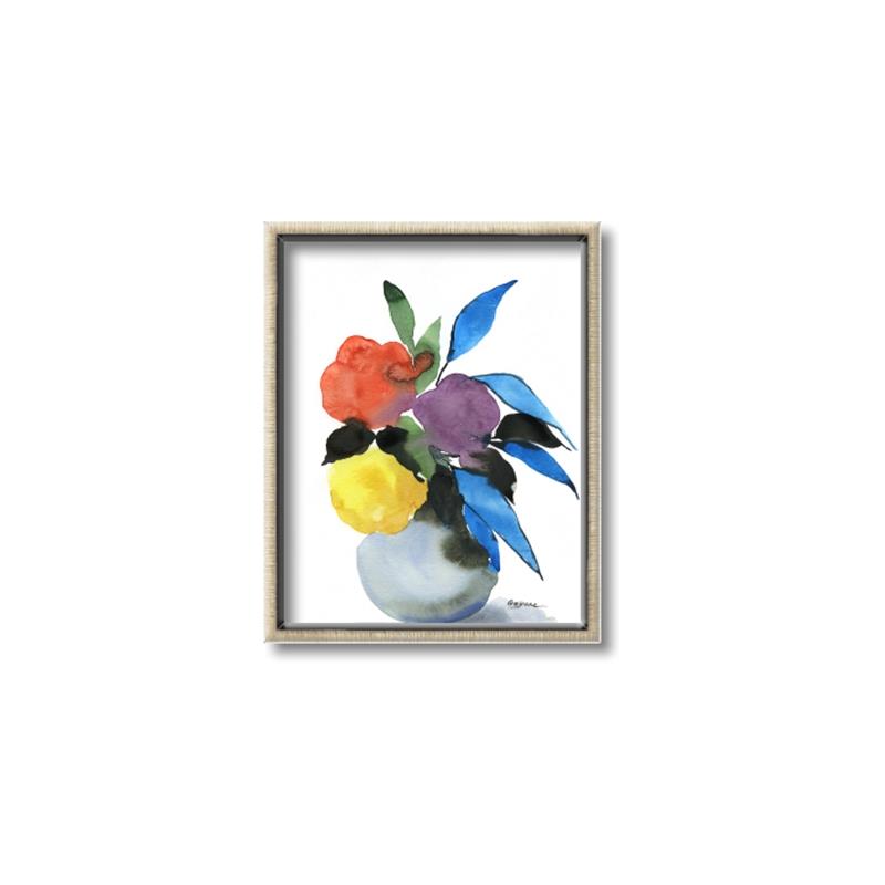 Picture of pop of floral I _GroupedProduct_Rectangle_Portrait_Canvas_Framed_