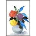 Picture of pop of floral I _GroupedProduct_Rectangle_Portrait_Canvas_Framed_