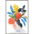Picture of Pop of floral II _GroupedProduct_Rectangle_Portrait_Canvas_Framed_