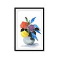 Picture of pop of floral I _GroupedProduct_Rectangle_Portrait_Framed_Matted_