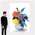 Picture of pop of floral I _GroupedProduct_Rectangle_Portrait_Canvas_