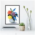 Picture of pop of floral I _GroupedProduct_Rectangle_Portrait_Canvas_Framed_