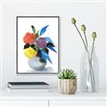 Picture of pop of floral I _GroupedProduct_Rectangle_Portrait_Canvas_Framed_