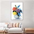 Picture of pop of floral I _GroupedProduct_Rectangle_Portrait_Canvas_Framed_
