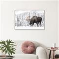 Picture of Winter Moose _GroupedProduct_Rectangle_Landscape_Photography _GroupedProduct_Rectangle_Landscape_Canvas_Framed_