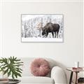 Picture of Winter Moose _GroupedProduct_Rectangle_Landscape_Photography _GroupedProduct_Rectangle_Landscape_Canvas_Framed_