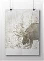 Picture of Winter Moose _GroupedProduct_Rectangle_Landscape_Photography _GroupedProduct_Rectangle_Landscape_Unframed_Print_Only_