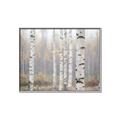 Picture of Birch forest in fog II _GroupedProduct_Rectangle_Landscape_Photography _GroupedProduct_Rectangle_Landscape_Canvas_Framed_
