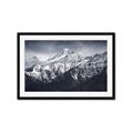 Picture of Snow Mountain with Blue Sky _GroupedProduct_Rectangle_Landscape_Photography _GroupedProduct_Rectangle_Landscape_Framed_Matted_