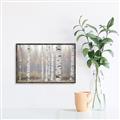 Picture of Birch forest in fog II _GroupedProduct_Rectangle_Landscape_Photography _GroupedProduct_Rectangle_Landscape_Canvas_Framed_