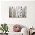 Picture of Birch forest in fog II _GroupedProduct_Rectangle_Landscape_Photography _GroupedProduct_Rectangle_Landscape_Canvas_Framed_