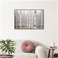 Picture of Birch forest in fog II _GroupedProduct_Rectangle_Landscape_Photography _GroupedProduct_Rectangle_Landscape_Canvas_Framed_