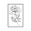 Picture of Flowers and leaves (Foil) _GroupedProduct_Rectangle_Portrait_Canvas_Framed_