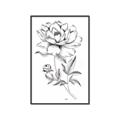 Picture of Flowers and leaves (Foil) _GroupedProduct_Rectangle_Portrait_Canvas_Framed_