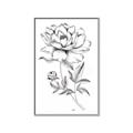 Picture of Flowers and leaves (Foil) _GroupedProduct_Rectangle_Portrait_Canvas_Framed_