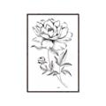 Picture of Flowers and leaves (Foil) _GroupedProduct_Rectangle_Portrait_Canvas_Framed_