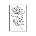 Picture of Flowers and leaves (Foil) _GroupedProduct_Rectangle_Portrait_Canvas_Framed_