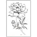 Picture of Flowers and leaves (Foil) _GroupedProduct_Rectangle_Portrait_Canvas_Framed_